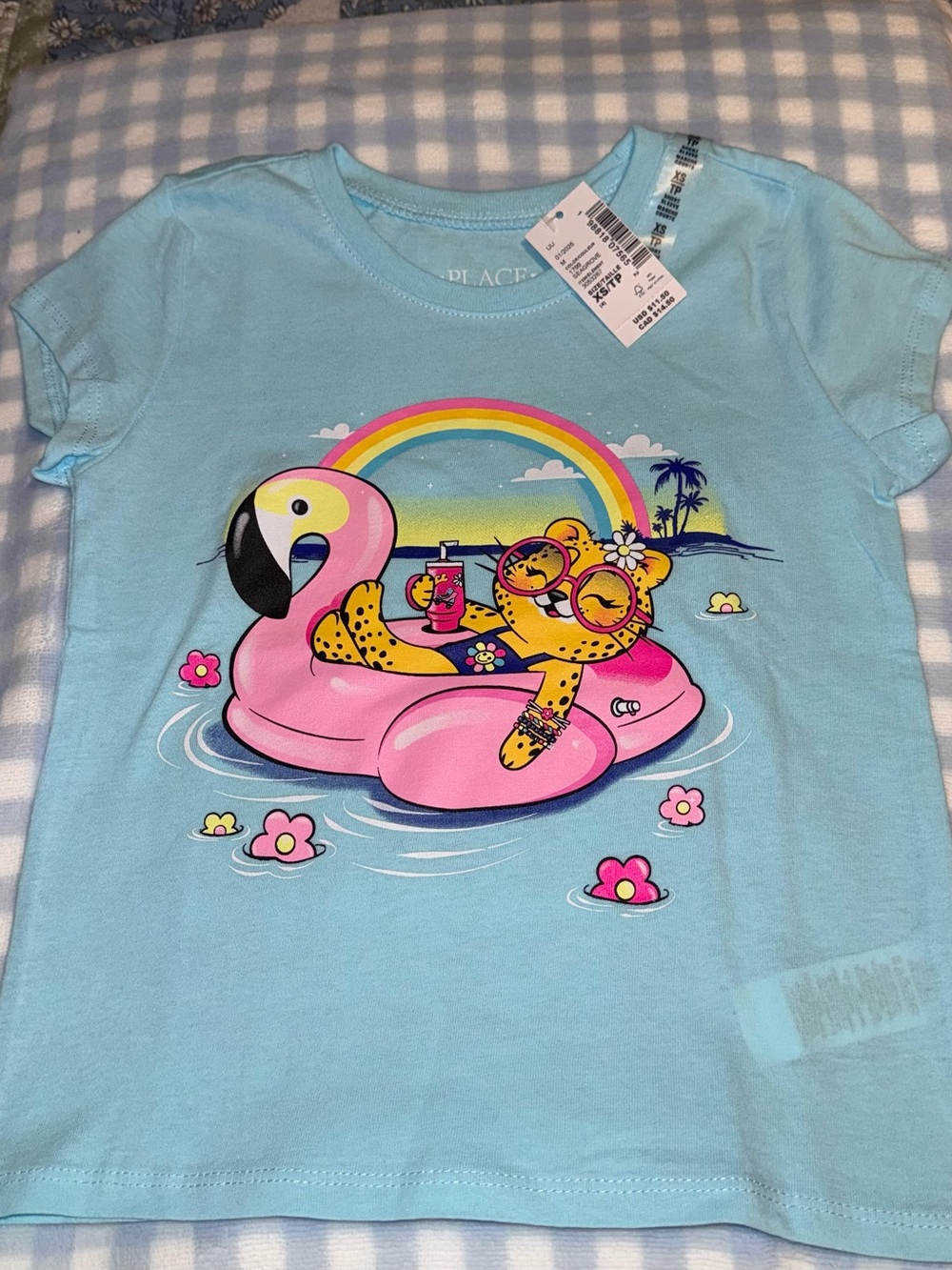 The Children’s Place Girls Size XS 4 New NWT Short Sleeve Shirt Pool Float TCP